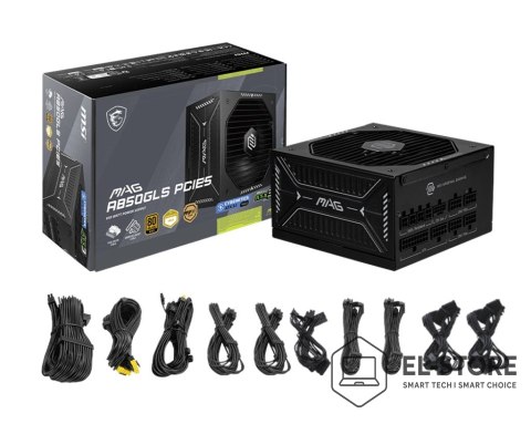 MSI Zasilacz MSI MAG A850GLS PCIE5 850W 80+ Gold ATX 3.1