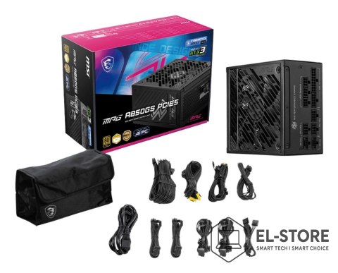 MSI Zasilacz MSI MPG A850GS 850W PCIE5 80+ Gold (306-7ZPFZ11-CE0)