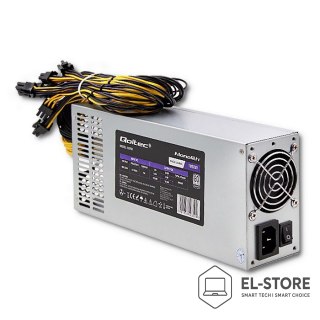 Qoltec QOLTEC ZASILACZ PCI-E 1850W | 80 PLUS PLATINUM | GAMING MINER