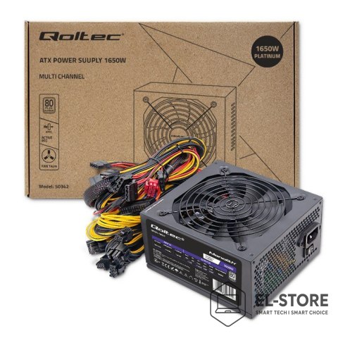 Qoltec Qoltec Wydajny Zasilacz ATX 1650W | 80 Plus Platinum