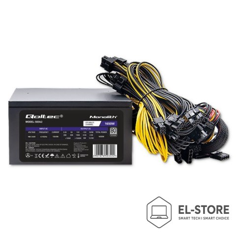 Qoltec Qoltec Wydajny Zasilacz ATX 1650W | 80 Plus Platinum