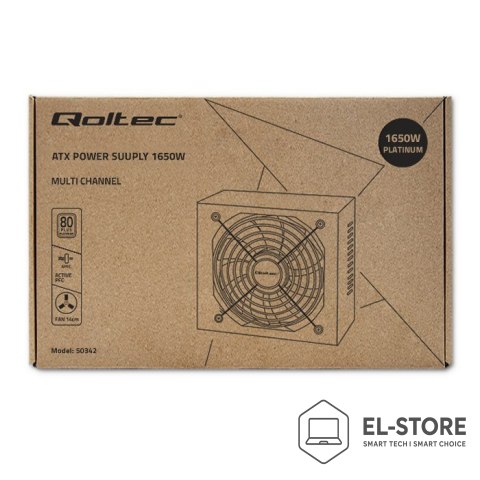 Qoltec Qoltec Wydajny Zasilacz ATX 1650W | 80 Plus Platinum
