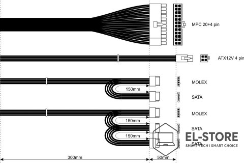 Akyga Zasilacz Akyga Basic AK-B1-500E (500 W; Pasywne; 120 mm)