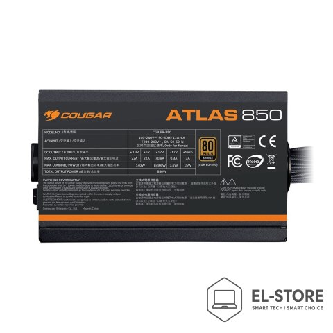 COUGAR COUGAR CGRVG-650 moduł zasilaczy 650 W 24-pin ATX ATX Czarny