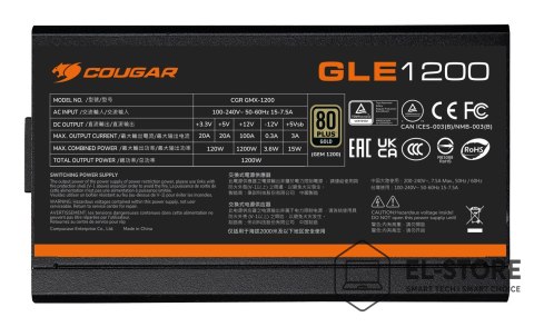 COUGAR Zasilacz COUGAR GLE 1200W ATX3.1 / 80 Plus Złoty
