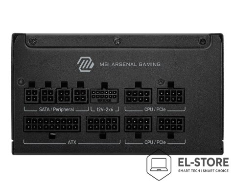 MSI Zasilacz MSI MAG A1000GLS PCIE5 1000W 80+ Gold ATX 3.1