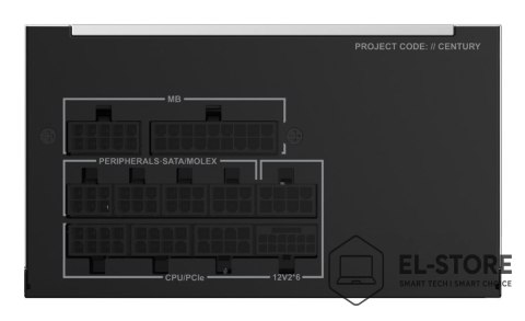 Montech Montech CENTURY II moduł zasilaczy 850 W 20+4 pin ATX ATX Srebrny, Czarny