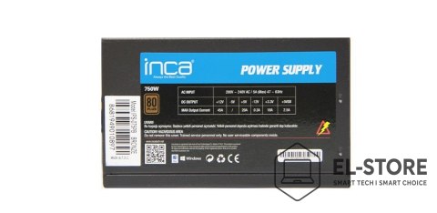No name Zasilacz INCA IPS-075PB 750W 80+Bronze 1x 140mm wentylator