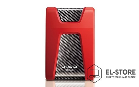 ADATA Dysk zewnętrzny HDD ADATA HD650 (1TB; 2.5"; USB 3.2; czerwony)
