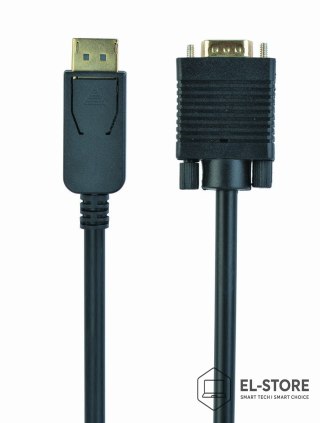 GEMBIRD Kabel GEMBIRD CCP-DPM-VGAM-6 (D-Sub (VGA) M - DisplayPort M; 1,8m; kolor czarny)