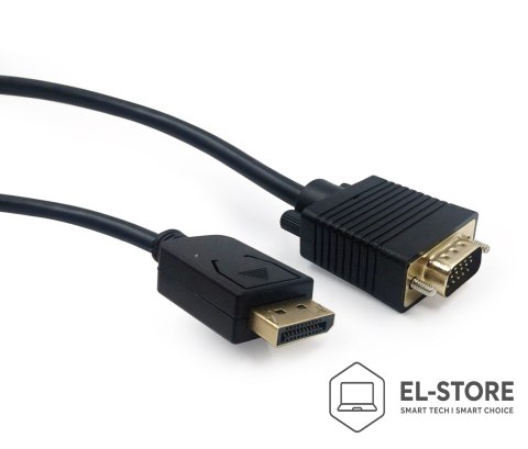 GEMBIRD Kabel GEMBIRD CCP-DPM-VGAM-6 (D-Sub (VGA) M - DisplayPort M; 1,8m; kolor czarny)
