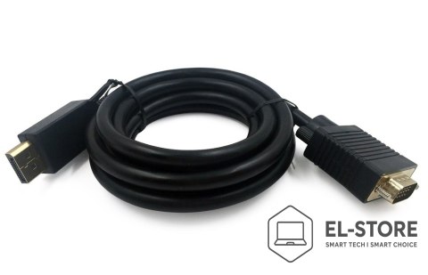 GEMBIRD Kabel GEMBIRD CCP-DPM-VGAM-6 (D-Sub (VGA) M - DisplayPort M; 1,8m; kolor czarny)