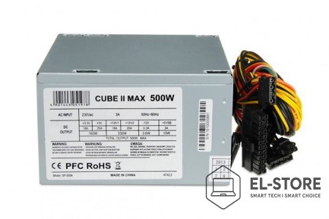IBOX Zasilacz IBOX CUBE II 500W 12 CM FAN ZIC2500W12CMFA