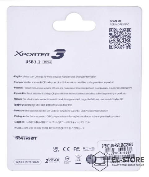 Patriot Memory PARTIOT FLASHDRIVE Xporter 3 128GB Type A USB3.2