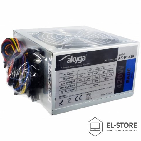 Akyga Zasilacz Akyga AK-B1-420 (420 W; Pasywne; 120 mm)