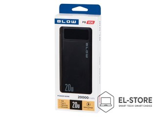 BLOW BLOW POWER BANK 20000MAH QC+PD 20W + LIGHTNING CZARNY PB20E