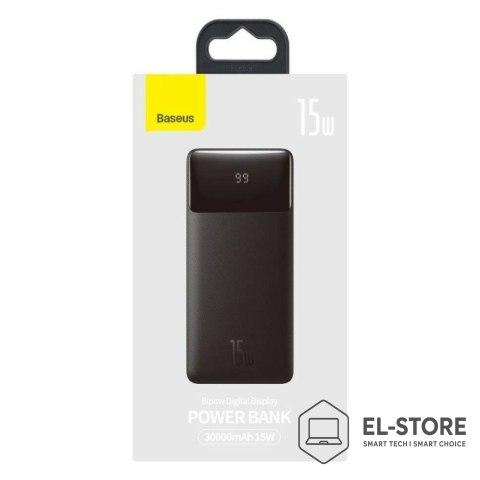 Baseus BASEUS POWERBANK BIPOW 30000MAH 15W CZARNY OS