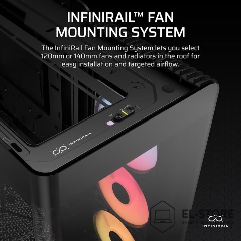 Corsair Obudowa Corsair FRAME 4500X RS-R ARGB Tempered Glass Mid-Tower, Black