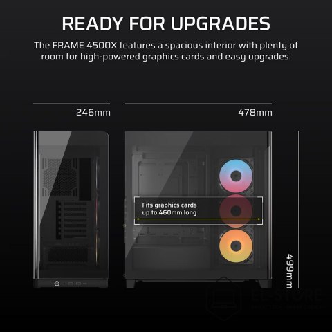 Corsair Obudowa Corsair FRAME 4500X RS-R ARGB Tempered Glass Mid-Tower, Black
