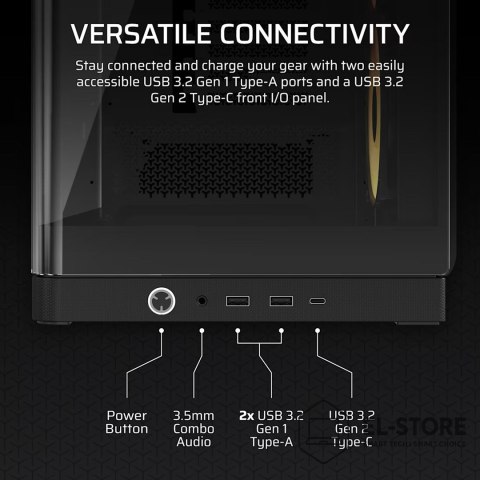 Corsair Obudowa Corsair FRAME 4500X RS-R ARGB Tempered Glass Mid-Tower, Black