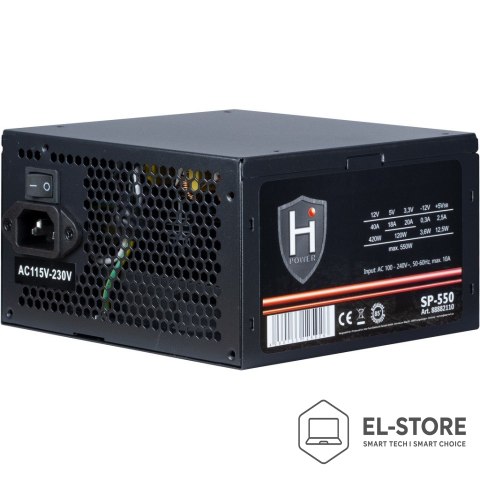 Inter-Tech Inter-Tech HIPOWER SP-550 moduł zasilaczy 550 W 20+4 pin ATX ATX Czarny