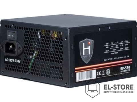 Inter-Tech Inter-Tech HIPOWER SP-550 moduł zasilaczy 550 W 20+4 pin ATX ATX Czarny