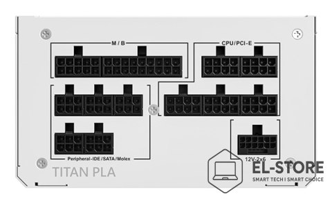 Montech Montech Titan PLA 850W - 80 PLUS & Cybenetics Platinum, modularny, PCIe 5.1 - 850 Wat