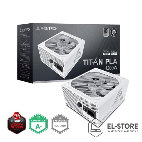Montech Zasilacz Montech Titan PLA 1200W - 80 PLUS & Cybenetics Platinum, modular, PCIe 5.1 - 1200 Watt