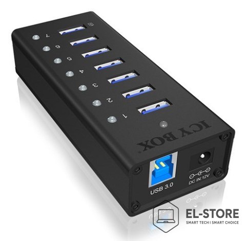 RAIDSONIC ICY BOX IB-AC618 USB 3.2 Gen 1 (3.1 Gen 1) Type-B 5000 Mbit/s Czarny