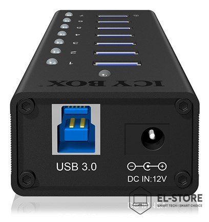 RAIDSONIC ICY BOX IB-AC618 USB 3.2 Gen 1 (3.1 Gen 1) Type-B 5000 Mbit/s Czarny
