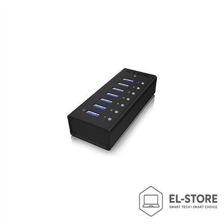 RAIDSONIC ICY BOX IB-AC618 USB 3.2 Gen 1 (3.1 Gen 1) Type-B 5000 Mbit/s Czarny