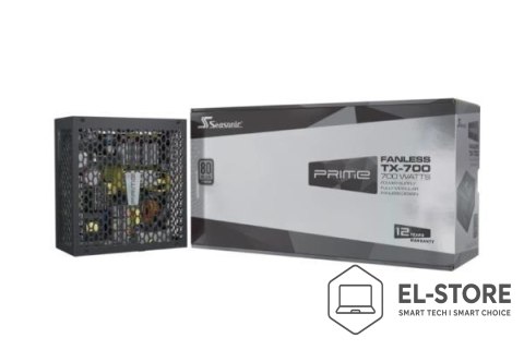 Seasonic Seasonic PRIME Fanless TX moduł zasilaczy 700 W 20+4 pin ATX ATX Czarny