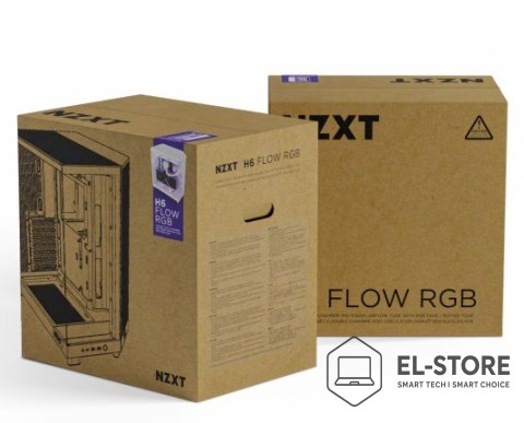 NZXT NZXT OBUDOWA KOMPUTEROWA NZXT H6 FLOW RGB MIDI TOWER Z OKNEM CZARNA