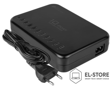No name Dobre połączenia USB-Desktop-Schnellladestation 200W 10Port