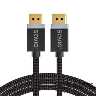 SAVIO SAVIO KABEL DISPLAYPORT M - DISPLAYPORT M, V1.4, 3M, CZARNY, CL-176