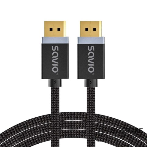 SAVIO SAVIO KABEL DISPLAYPORT M - DISPLAYPORT M, V1.4, 3M, CZARNY, CL-176