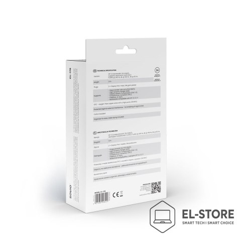 SAVIO SAVIO KABEL DISPLAYPORT M - DISPLAYPORT M, V1.4, 3M, CZARNY, CL-176