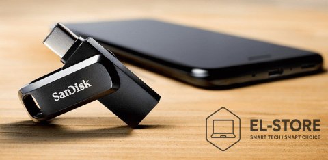 SanDisk Pendrive SanDisk Ultra Dual GO SDDDC3-064G-G46 (64GB; USB 3.0, USB-C; kolor czarny)