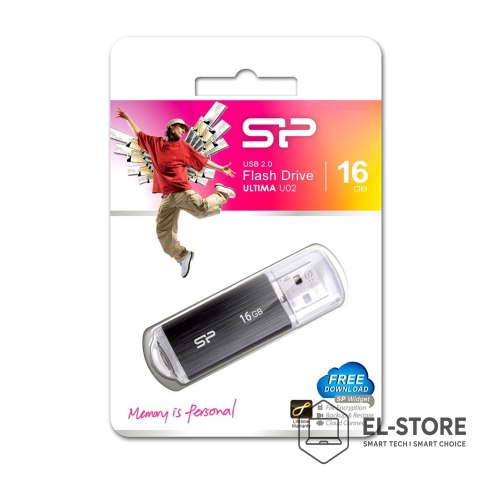 Silicon Power Pendrive Silicon Power Ultima U02 16GB USB 2.0 kolor czarny (SP016GBUF2U02V1K)