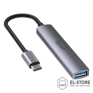 UNITEK UNITEK HUB USB-C 1XUSB-A 5 GBPS, 3XUSB-A 2.0 ALU