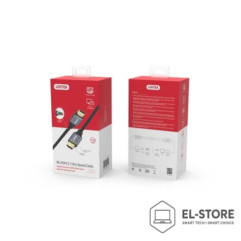 UNITEK UNITEK KABEL HDMI 2.1, 8K 60HZ, 4K 120HZ, 5M,C140W