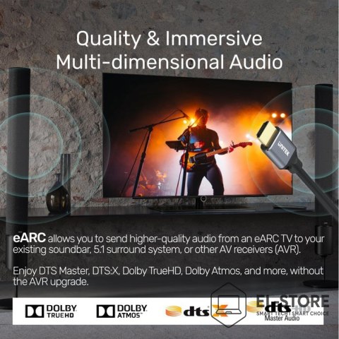 UNITEK UNITEK KABEL HDMI 2.1, 8K 60HZ, 4K 120HZ, 5M,C140W