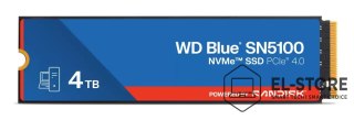 WD Western Digital WD Blue SN5100 4 TB M.2 PCI Express 4.0 NVMe QLC 3D NAND