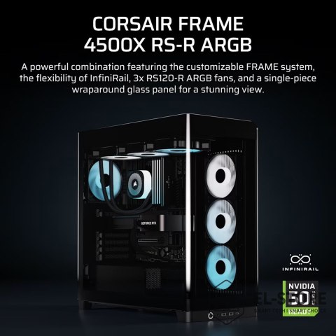 Corsair Obudowa Corsair FRAME 4500X RS-R ARGB Tempered Glass Mid-Tower, Black