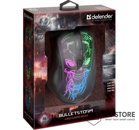 Defender DEFENDER MYSZ PRZEWODOWA GAMINGOWA BULLETSTORM GM-928 OPTIC 7200 DPI 7P 52928