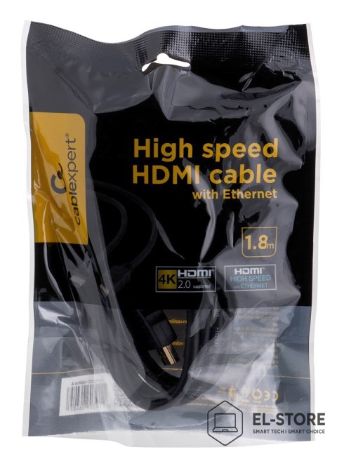 GEMBIRD Kabel GEMBIRD CC-HDMI4-6 (HDMI M - HDMI M; 1,8m; kolor czarny)