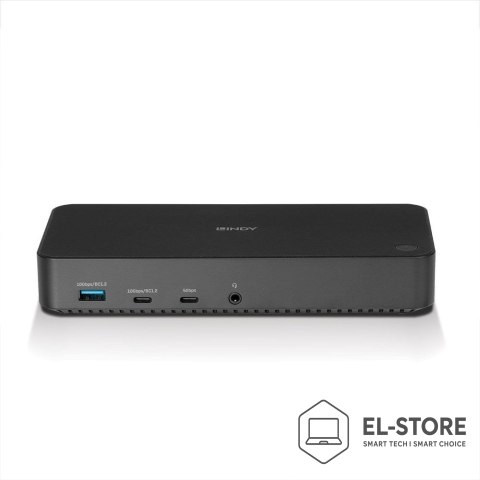 LINDY Uniwersalna, hybrydowa stacja dokująca USB typu C i A do laptopa z obsługą 3x4K (DP, HDMI)