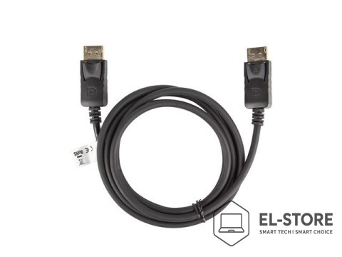 Lanberg Kabel Lanberg CA-DPDP-10CC-0018-BK (DisplayPort Męski - DisplayPort Męski; 1,8m; czarny)