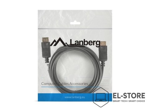 Lanberg Kabel Lanberg CA-DPDP-10CC-0030-BK (DisplayPort M - DisplayPort M; 3m; kolor czarny)