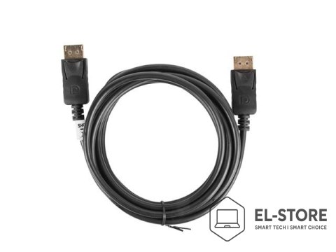 Lanberg Kabel Lanberg CA-DPDP-10CC-0030-BK (DisplayPort M - DisplayPort M; 3m; kolor czarny)